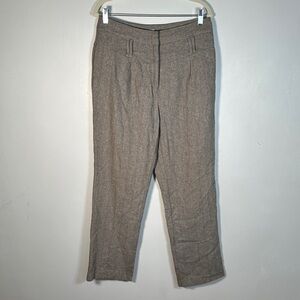 Dressbarn Wool Pants With Front and Back Pockets High Waist Color Tan Size 10